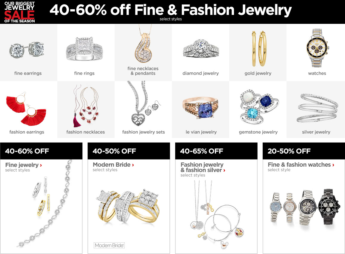 40-60% off Fine & Fashion Jewelry