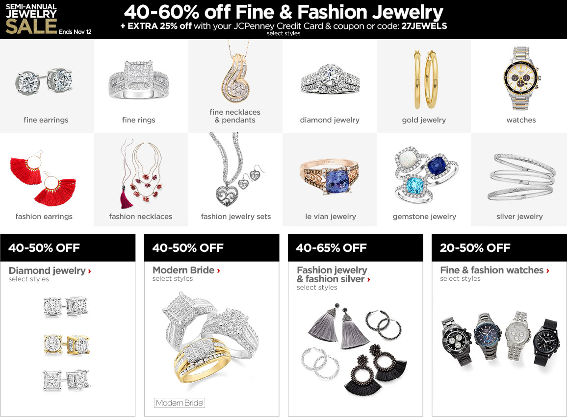 40 to 60% Off Fine and Fashion Jewelry
