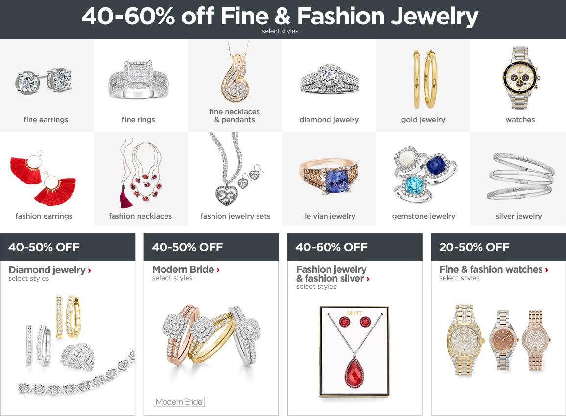 40 to 60% Off Fine and Fashion Jewelry, select styles