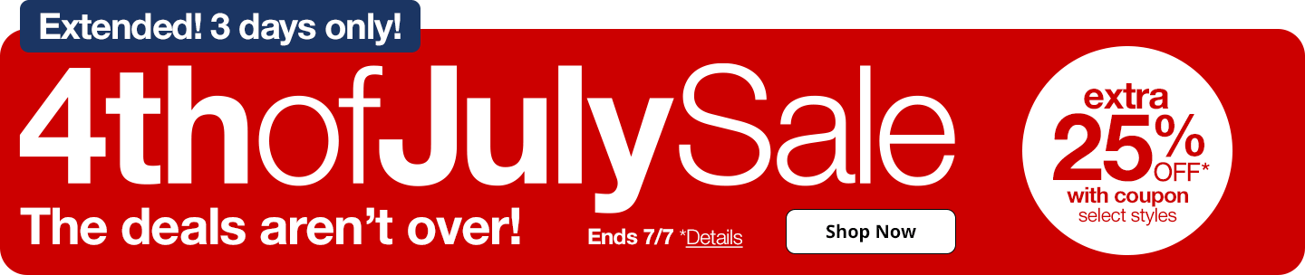 what time does jcpenney close on the 4th of july
