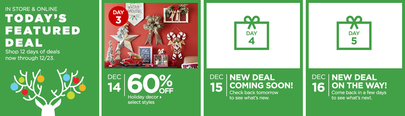 60% off Holiday Decor