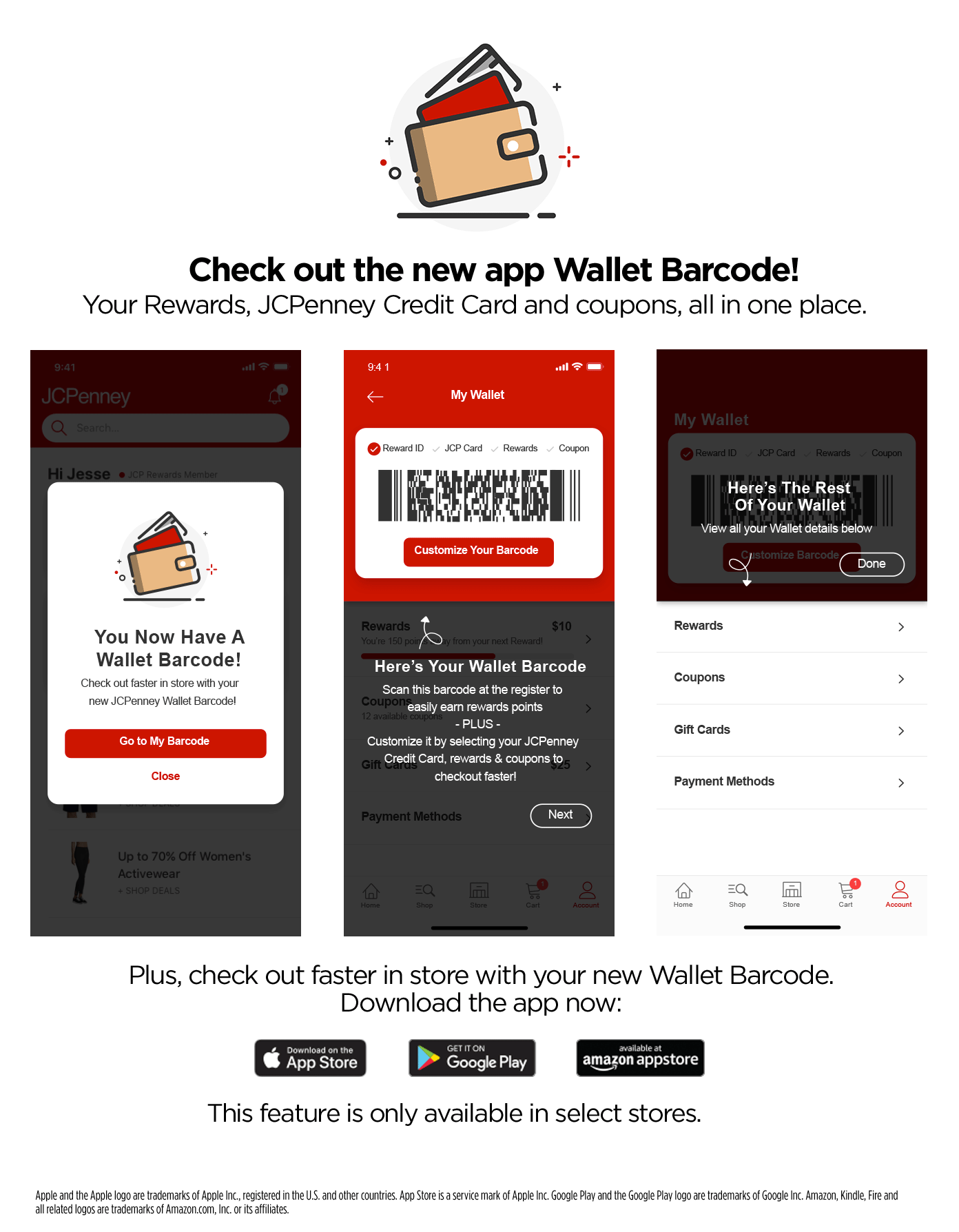 Check out the new app wallet barcode