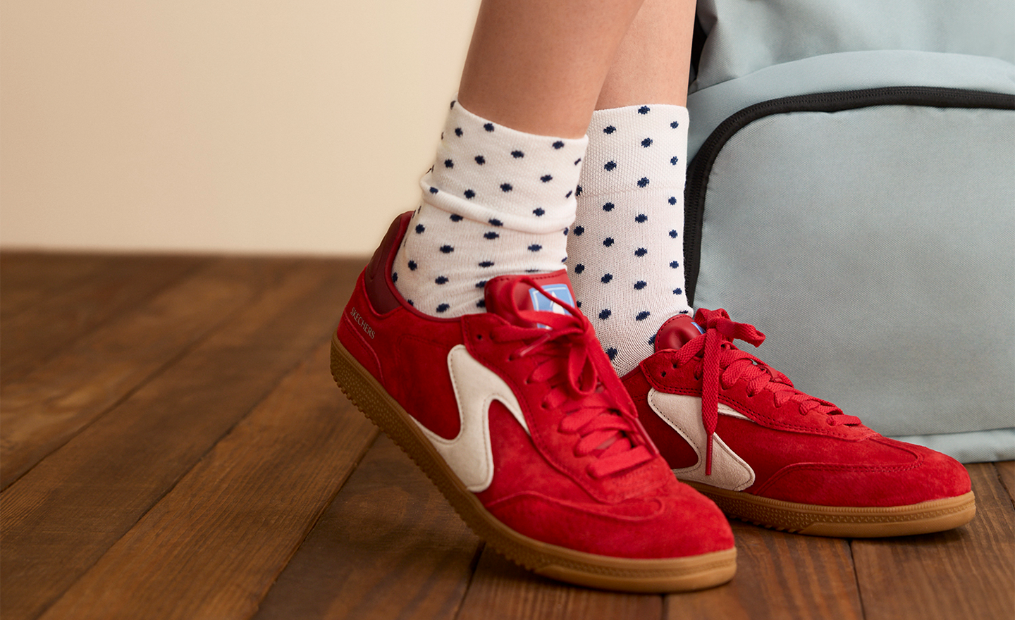 Pair of cross-training sneakers highlighting wide toe box and cushioned sole design