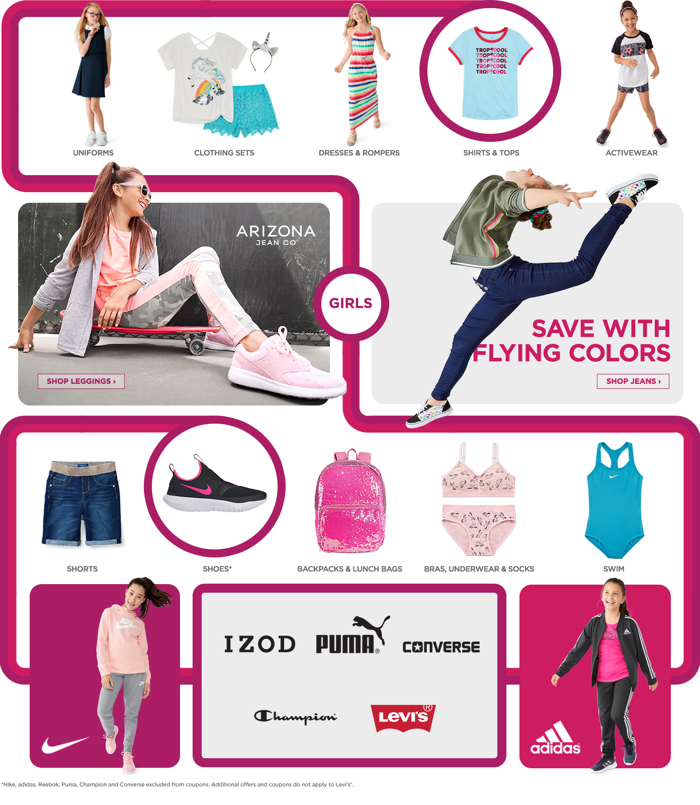 Girls’ Clothing & Apparel Back to School Outfits 2019 JCPenney