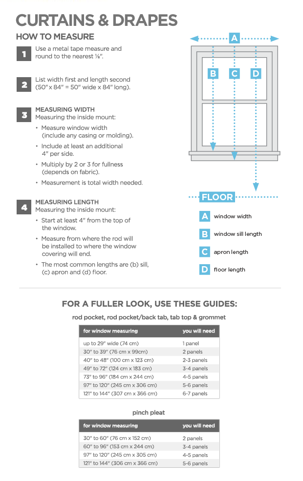 How to measure curtains and drapes instructions How to measure curtains and drapes instructions