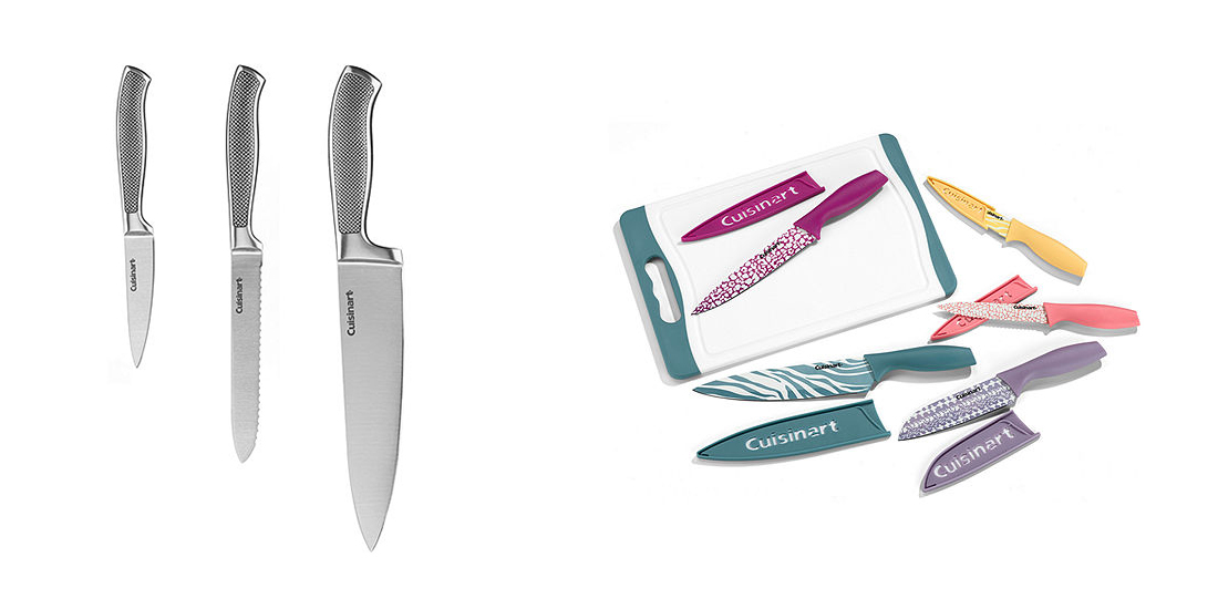 Cuisinart Graphix Classic 3-Pc.Knife & Cuisinart Patterned 11-pc. Cutting Board and Knife Set
