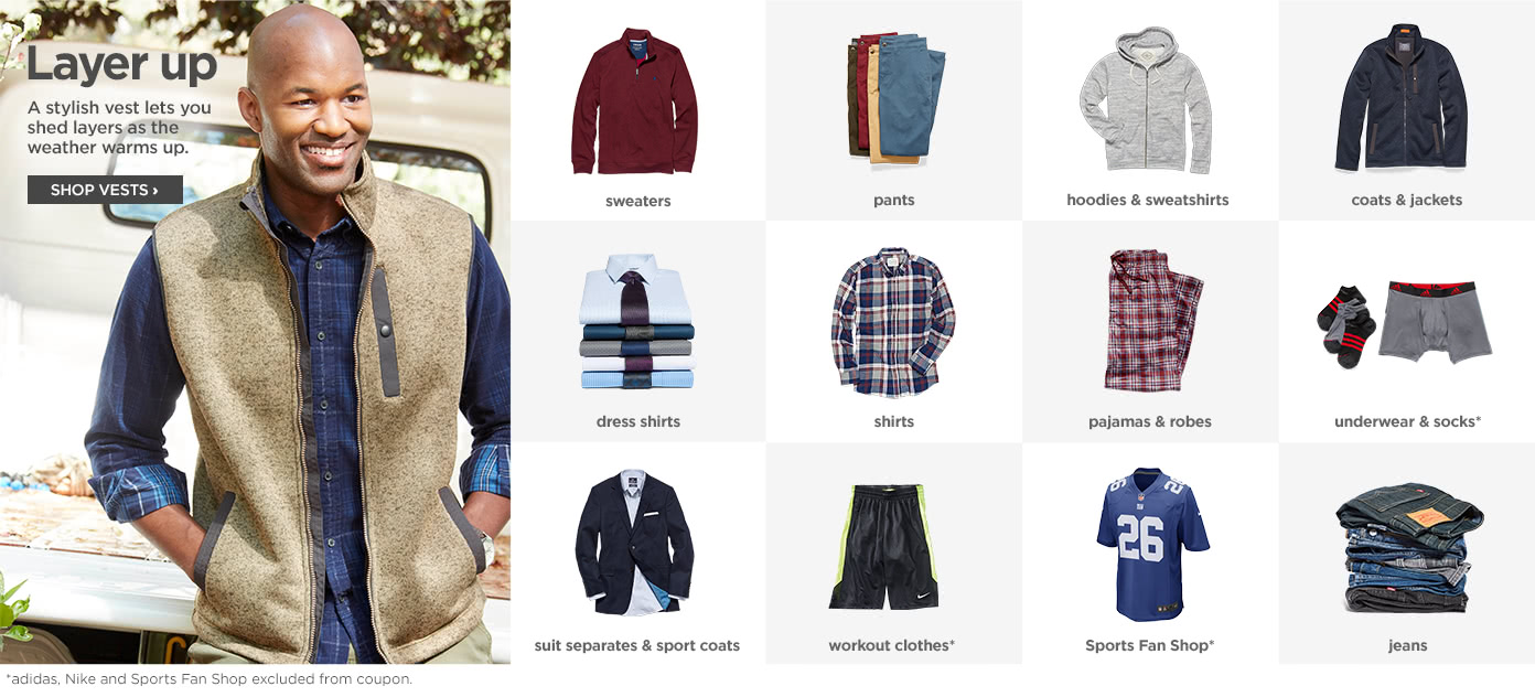 Layer up. A stylish vest lets you shed layers as the weather warms up.