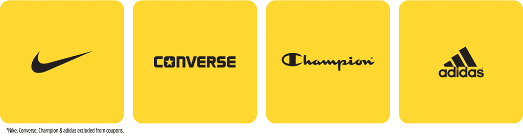 Nike. Converse. Champion. adidas.