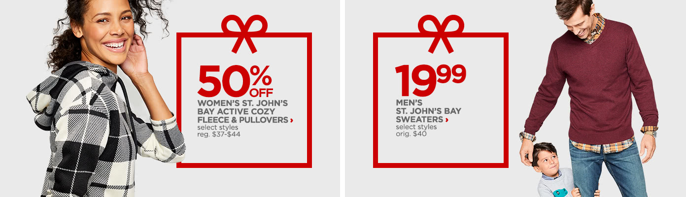 Save on Women's and Men's St. John's Bay