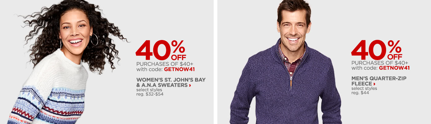 Save on Women's Sweaters and Men's Fleece