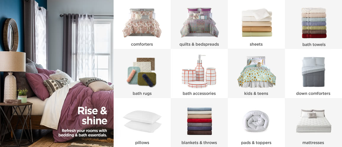 Bed Bath Comforters Sheets Bathroom Accessories Jcpenney Bed And Bath