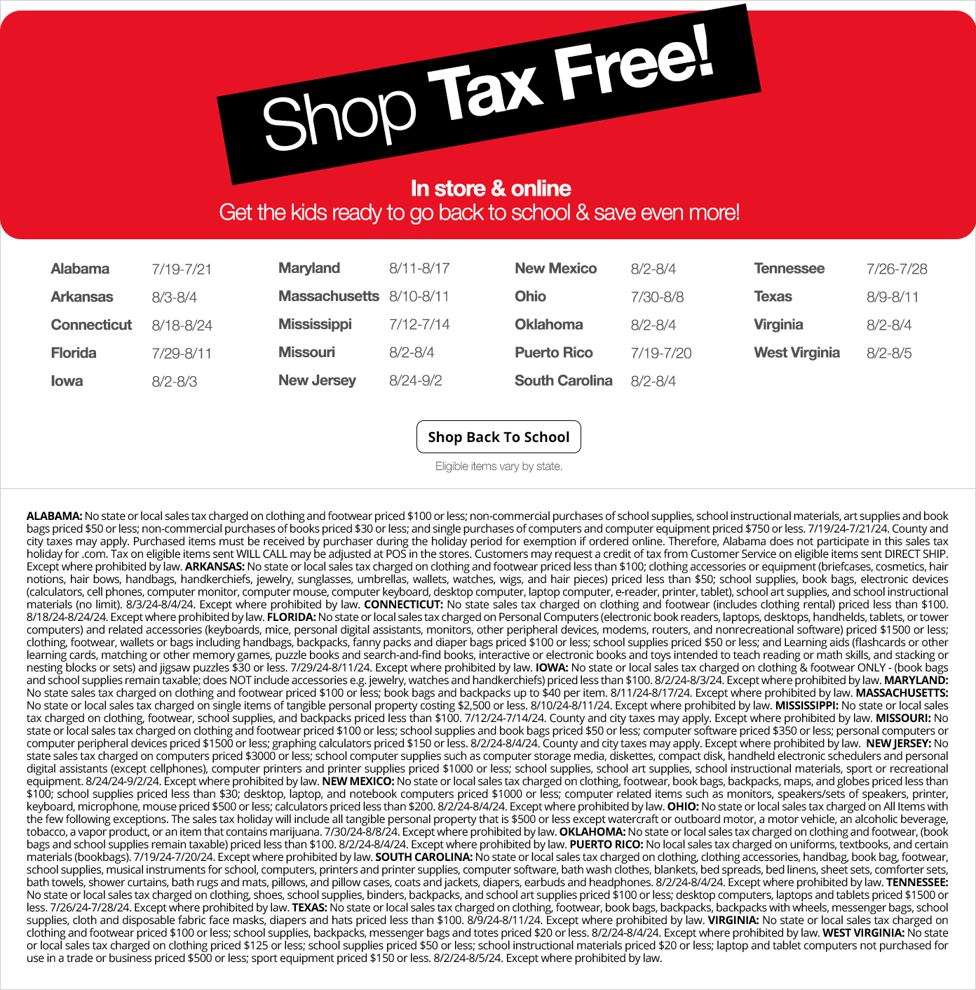 Shop Tax Free!