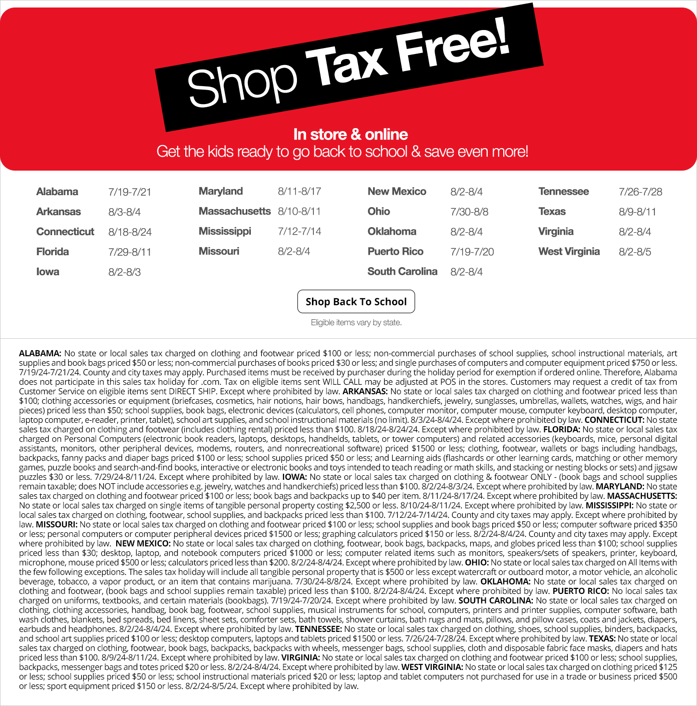 Shop Tax Free