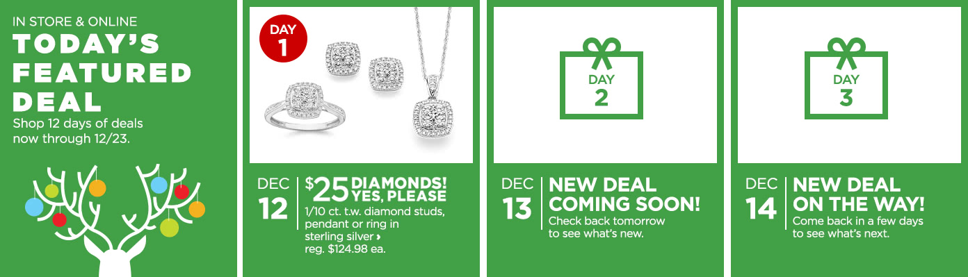 Today's Featured Deal - $25 Diamonds! Yes, please.