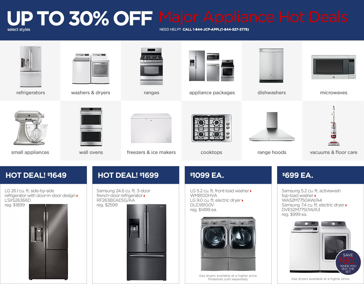 Up to 30% Off Major Appliance Hot Deals