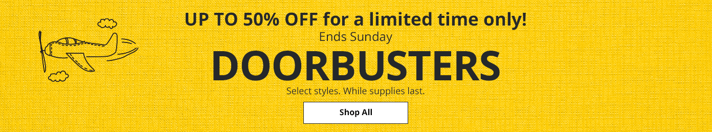 DOORBUSTERS UP TO 50 OFF DOORBUSTERS SHOP ALL