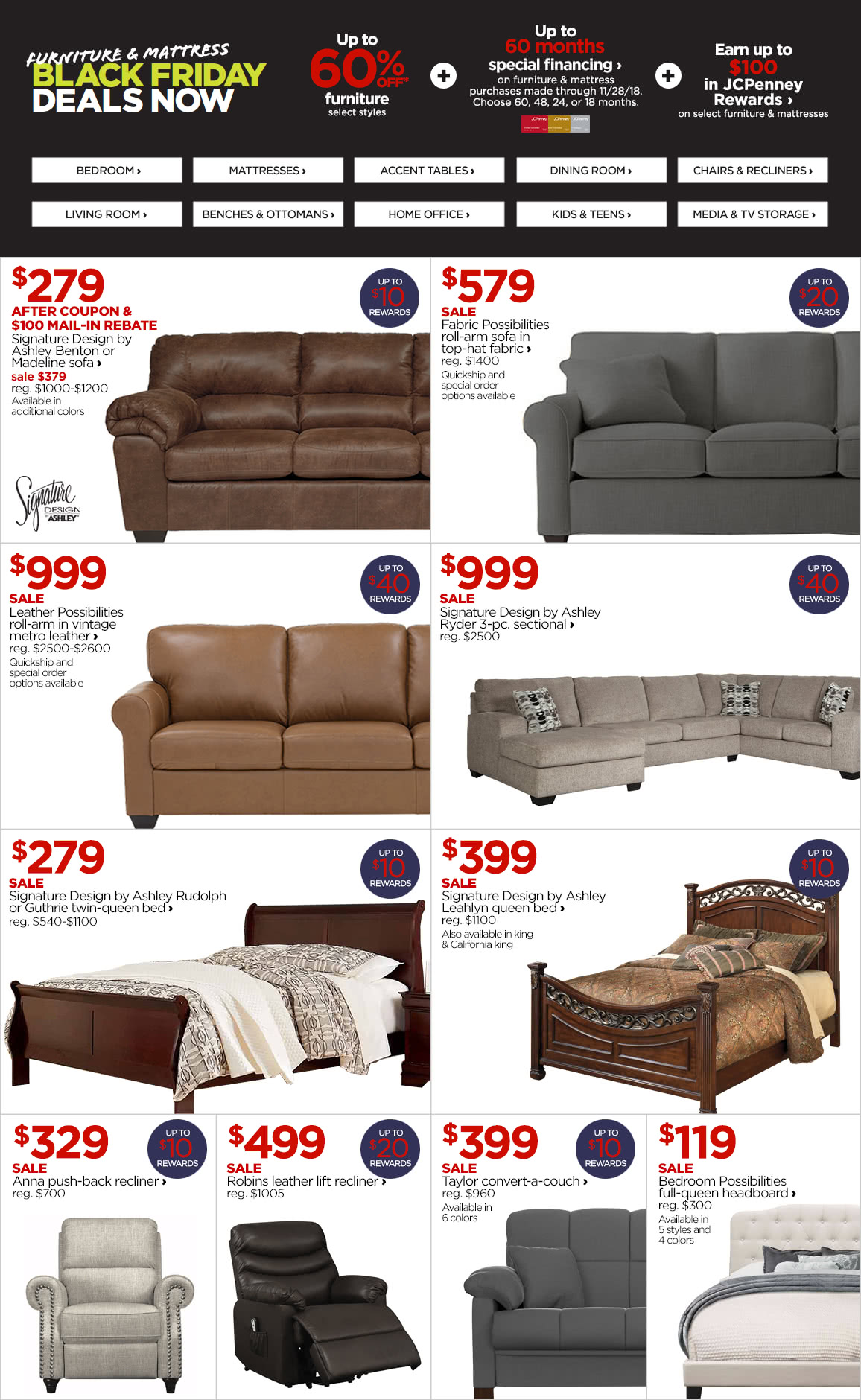 Up to 60% Off Furniture
