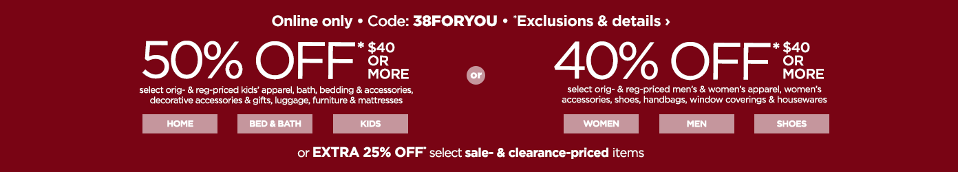 use code 38FORYOU
